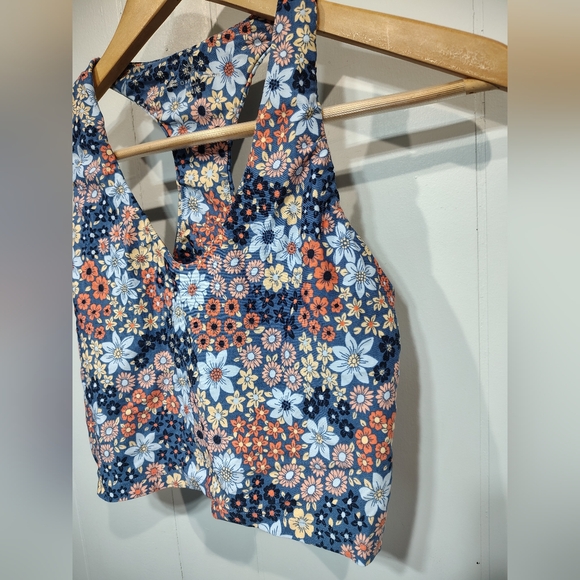 OFFLINE by Aerie Recharge Floral Longline Sports Bra Tank L Low Support Built In - Picture 3 of 6